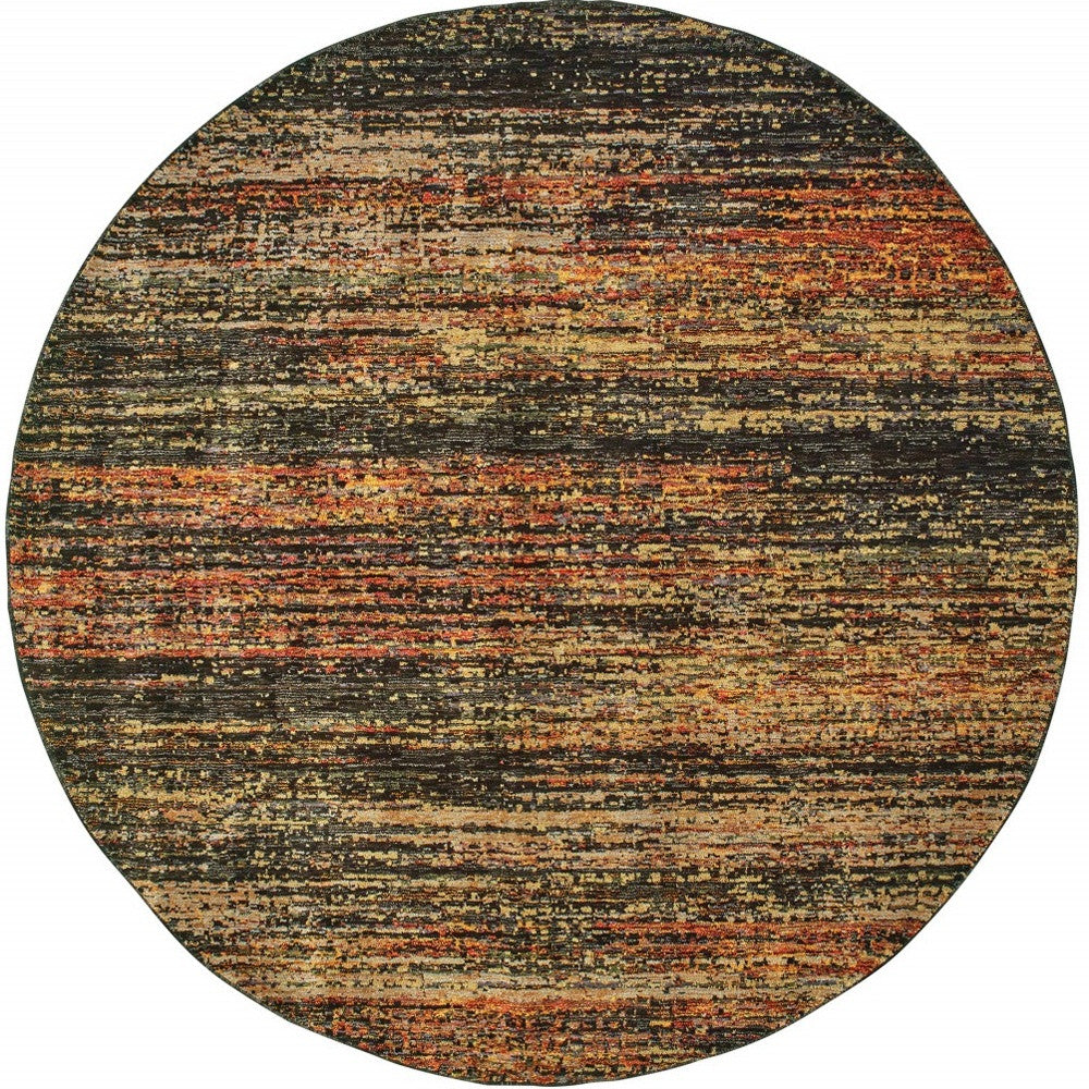 8'X10' Gold And Slate Abstract Area Rug