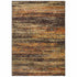 2'X8' Gold And Slate Abstract Runner Rug