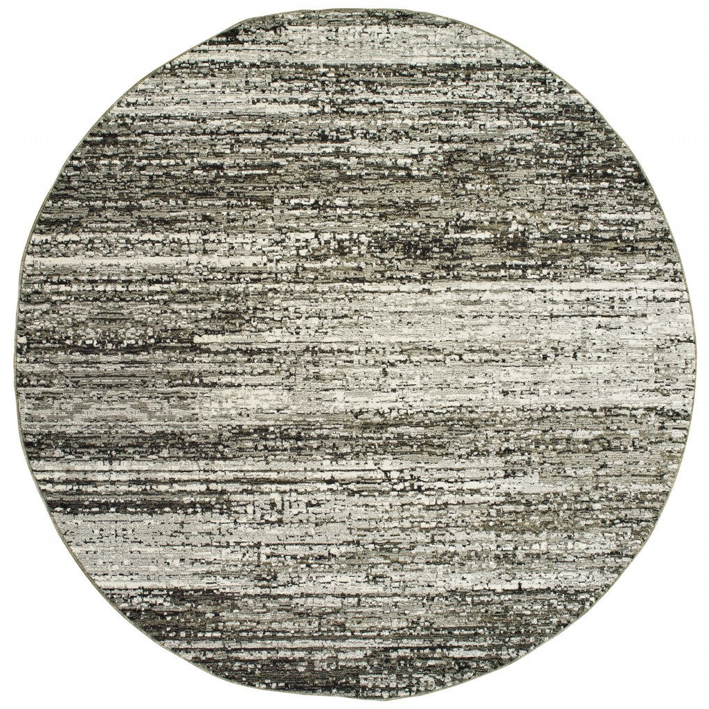 2'X8' Ash And Slate Abstract Runner Rug