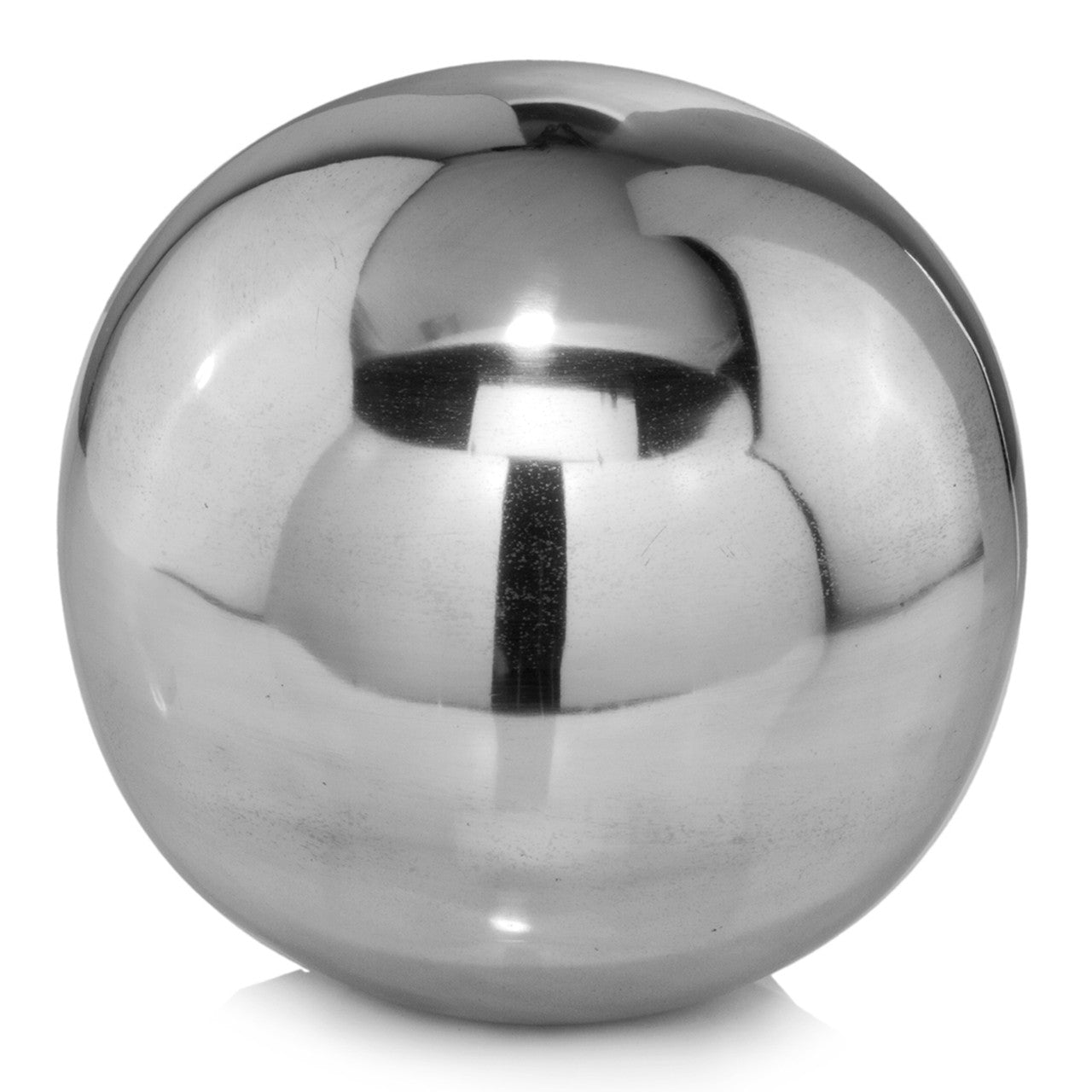 Set Of Two Shiny Polished Aluminum Spheres