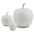 White Coated Mini Apple Shaped Aluminum Accent Home Decor