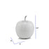 White Coated Mini Apple Shaped Aluminum Accent Home Decor