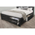 Solid Wood Full Gray Eight Drawers Bed