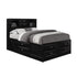 Solid Wood Queen Black Eight Drawers Bed