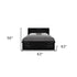 Solid Wood Queen Black Eight Drawers Bed