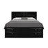 Solid Wood King Black Eight Drawers Bed