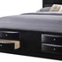 Solid Wood King Black Eight Drawers Bed