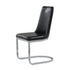 Set Of 2 Modern Black Dining Chairs With Horse Shoe Style Metal Base