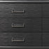 59" Gray Solid Wood Nine Drawer Double Dresser