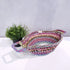 Colorful Braided Jute Centerpiece Basket With Handles