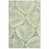 Green and Ivory Floral Indoor Outdoor Area Rug