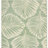 Green and Ivory Floral Indoor Outdoor Area Rug
