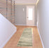 8' Ivory Sage Abtract Lines Indoor Runner Rug