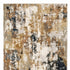 8' Ivory Gray Abstract Sectors Indoor Runner Rug