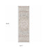 7' Ivory Grey Distressed Oversize Medallion Indoor Runner Rug