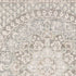 7' Ivory Grey Distressed Oversize Medallion Indoor Runner Rug