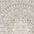 7' Ivory Grey Distressed Oversize Medallion Indoor Runner Rug