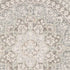 7' Ivory Grey Distressed Oversize Medallion Indoor Runner Rug