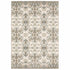 7' Ivory Gray Abstract Ikat Indoor Runner Rug