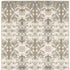 7' Ivory Gray Abstract Ikat Indoor Runner Rug