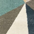 5' X 7' Blue Green Beige Retro Wedge Indoor Indoor Area Rug