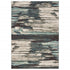 2' X 3' Ivory Blue Gray Abstract Layers Indoor Accent Rug