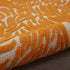 4' X 6' Orange And Ivory Abstract Stain Resistant Indoor Outdoor Area Rug