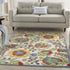 5' X 7' Ivory/Multi Floral Indoor Outdoor Area Rug