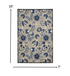 2’ x 12’ Natural and Blue Indoor Outdoor Runner Rug