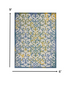 6' X 9' Ivory And Blue Floral Indoor Outdoor Area Rug