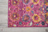 4' X 6' Fuchsia Floral Power Loom Area Rug