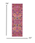 4' X 6' Fuchsia Floral Power Loom Area Rug