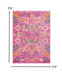 6' Fuchsia Floral Power Loom Runner Rug