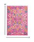 6' Fuchsia Floral Power Loom Runner Rug