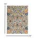 2' X 3' Orange And Ivory Floral Power Loom Area Rug