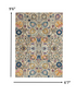 2' X 3' Orange And Ivory Floral Power Loom Area Rug