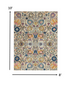 2' X 3' Orange And Ivory Floral Power Loom Area Rug