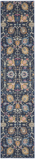 2' X 3' Navy Blue Floral Power Loom Area Rug