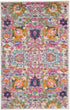 2' X 3' Silver Floral Power Loom Area Rug