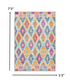 5' X 7' Blue And Pink Ogee Power Loom Area Rug