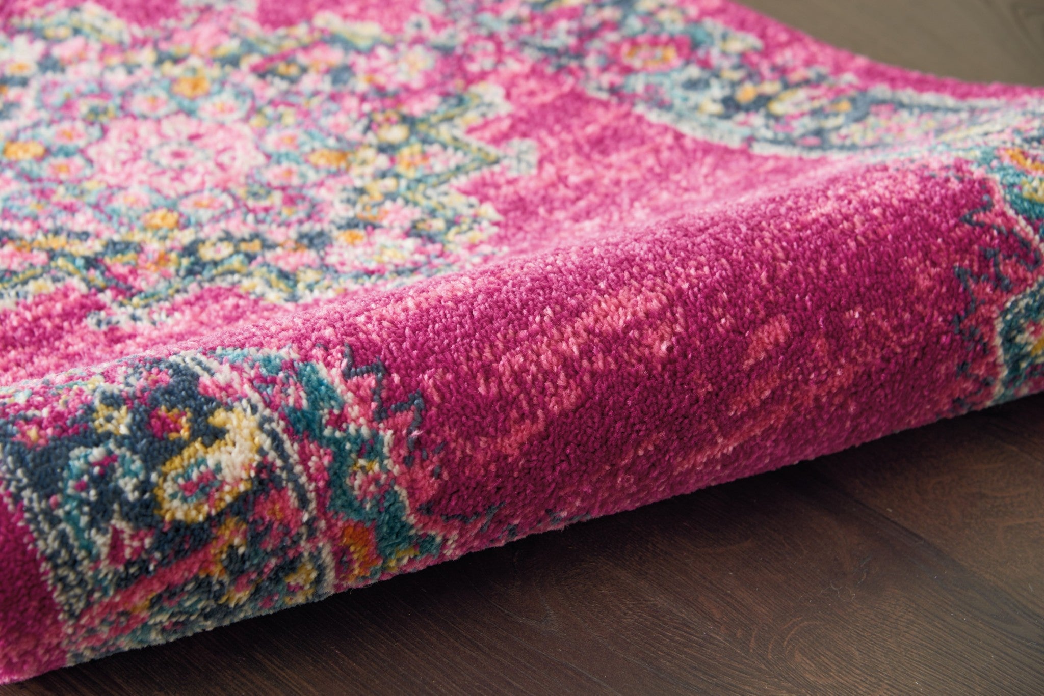 10' Fuchsia Power Loom Runner Rug