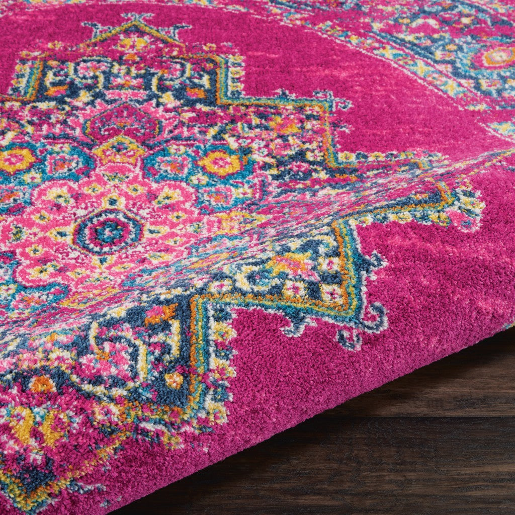 10' Fuchsia Power Loom Runner Rug