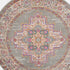 4' Gray Round Power Loom Area Rug