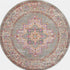 4' Gray Round Power Loom Area Rug