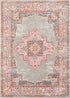 4' Gray Round Power Loom Area Rug