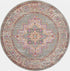 4' Gray Round Power Loom Area Rug