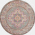 4' Gray Round Power Loom Area Rug