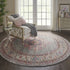 4' Gray Round Power Loom Area Rug