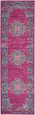 10' Fuchsia Power Loom Runner Rug