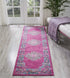 10' Fuchsia Power Loom Runner Rug